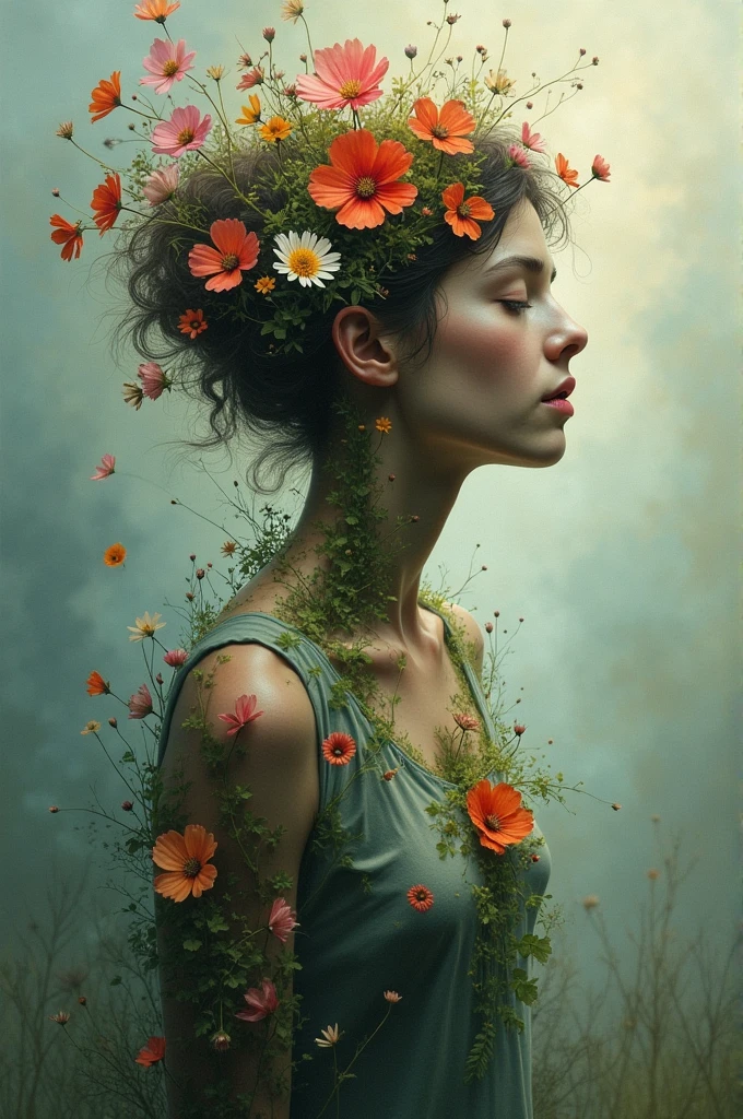 "Flowers were born from my wounds"