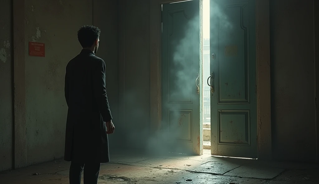 Ajay hoped the door would open again on its own, but he realized it was now unresponsive to his attempts.