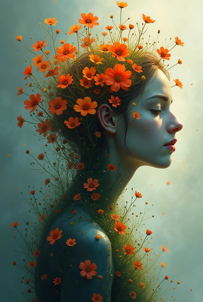 "Flowers were born from my wounds"