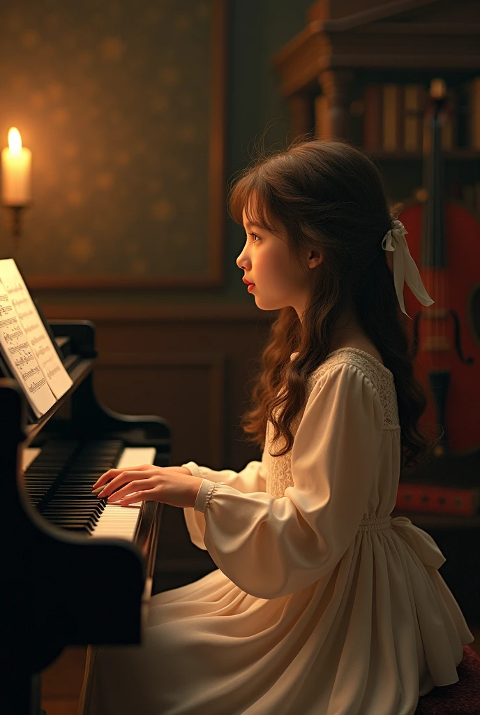 A girl in Bach 
