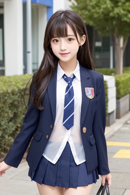 Cute Girls､high school girl､Idol､uniform､blazer､mini skirt､See-through､Fluttering in the wind