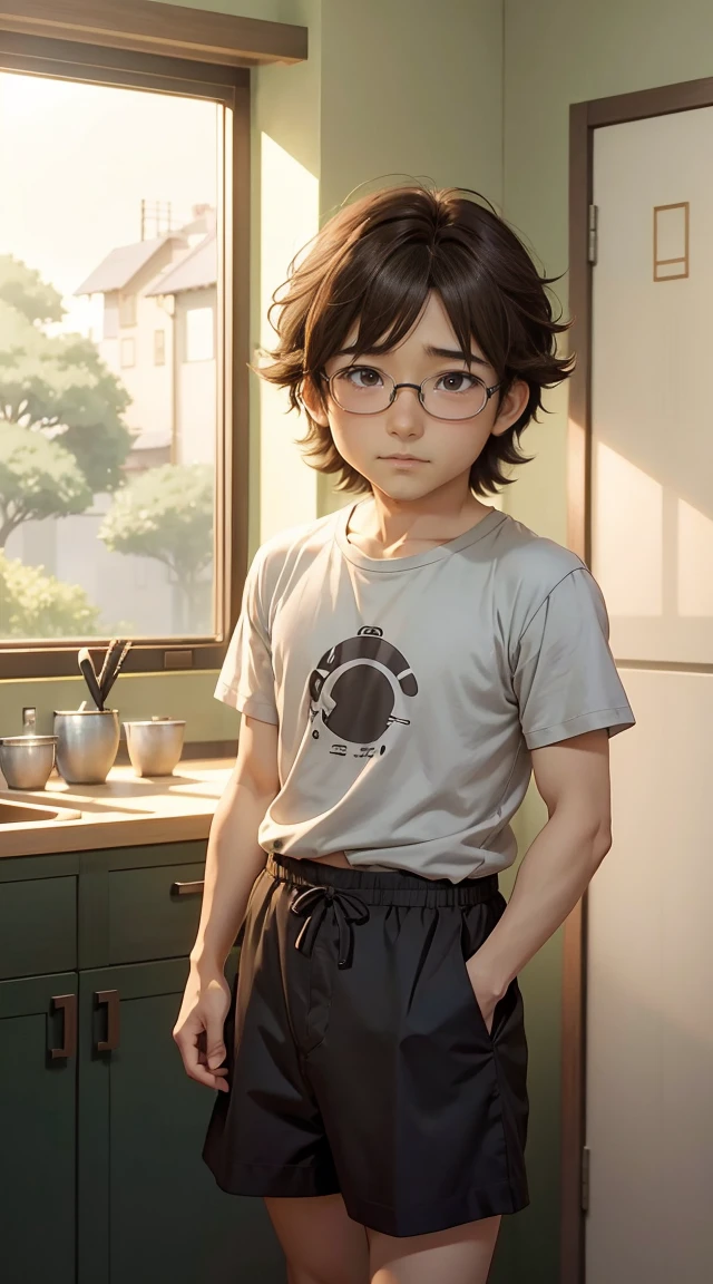 anime character with a brown hair and a gray shirt, mamoru hosoda, official studio ghibli still, style in ghibli anime, studio ghibli movie still, style in ghibli anime style, high quality anime movie still, from the studio ghibli film, in the anime film, shinji, in the studio ghibli anime film, studio ghibli anime screenshot, still from studio ghibli