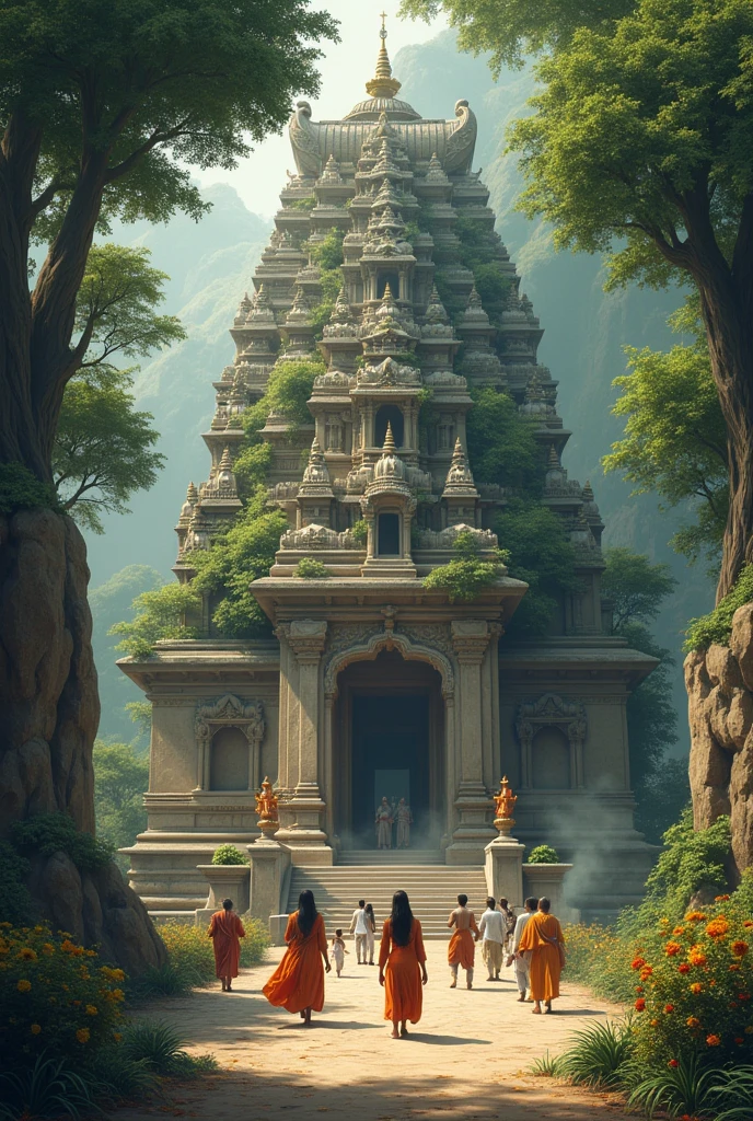 [दृश्य: शांत प्रकृति या एक साधारण hindu मंदिर का दृश्य]