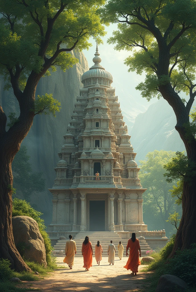 [दृश्य: शांत प्रकृति या एक साधारण hindu मंदिर का दृश्य]