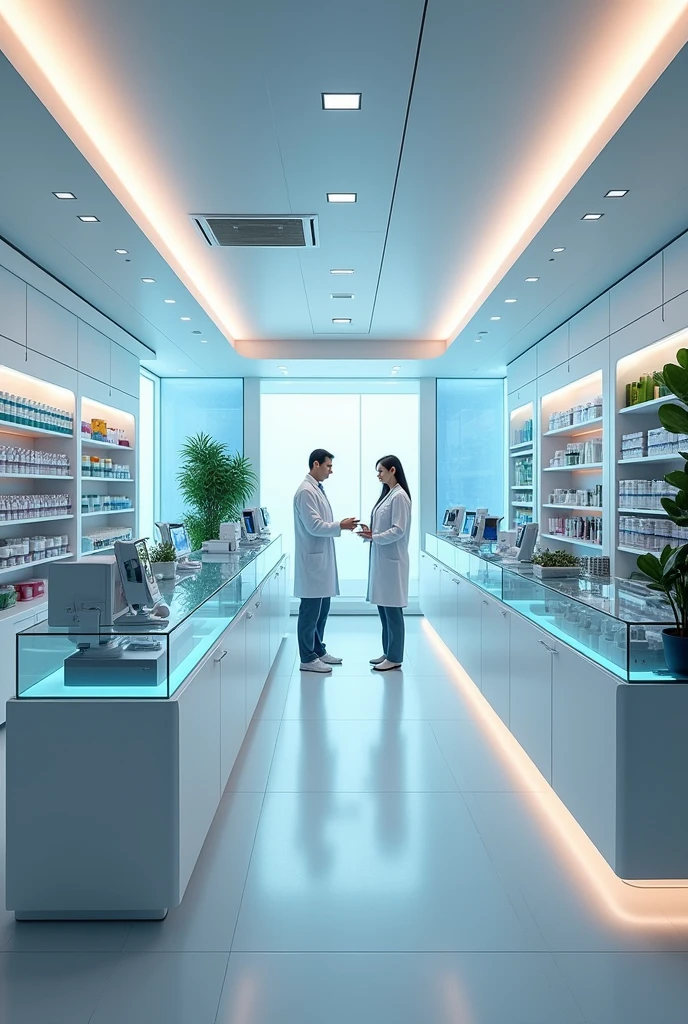 futuristic pharmacy disign  
