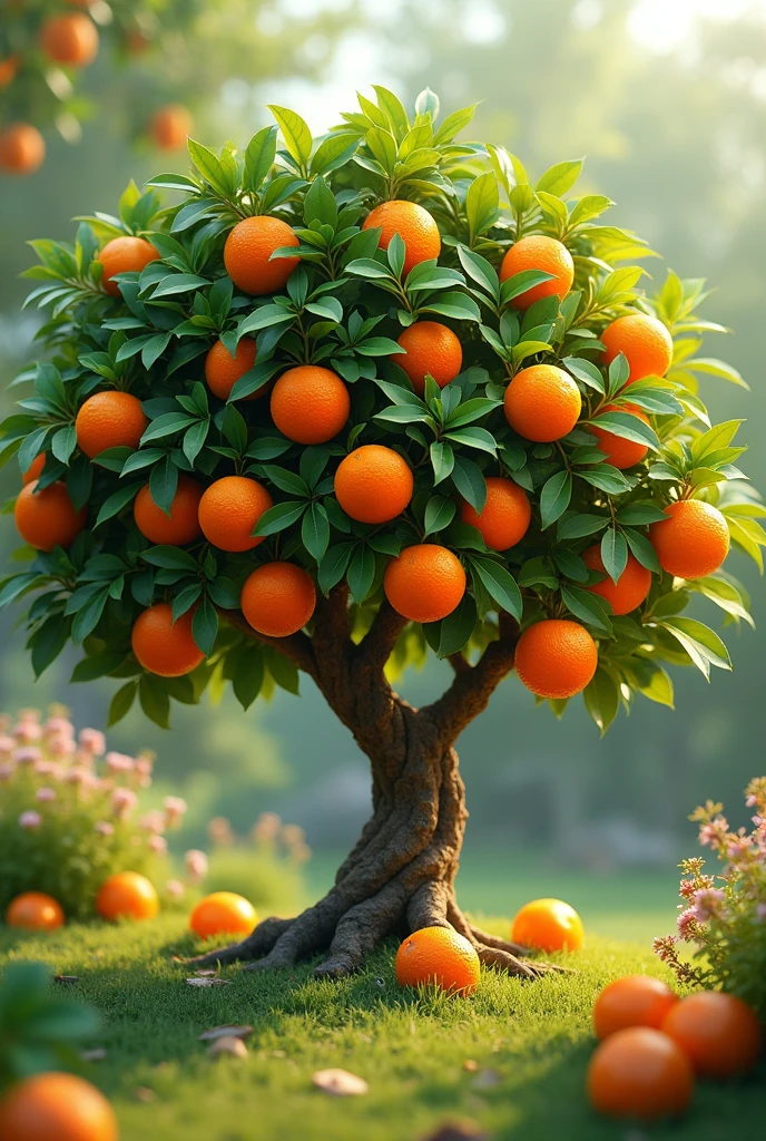 A small orange tree