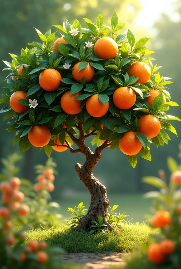 A small orange tree
