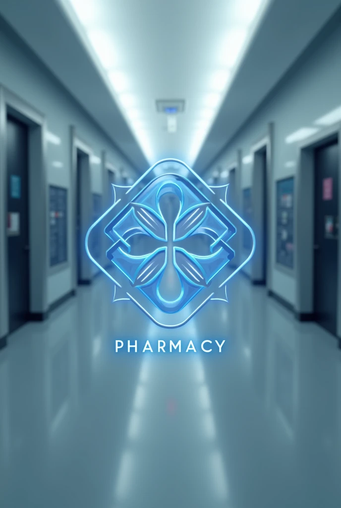 NRH futuristic pharmacy logo