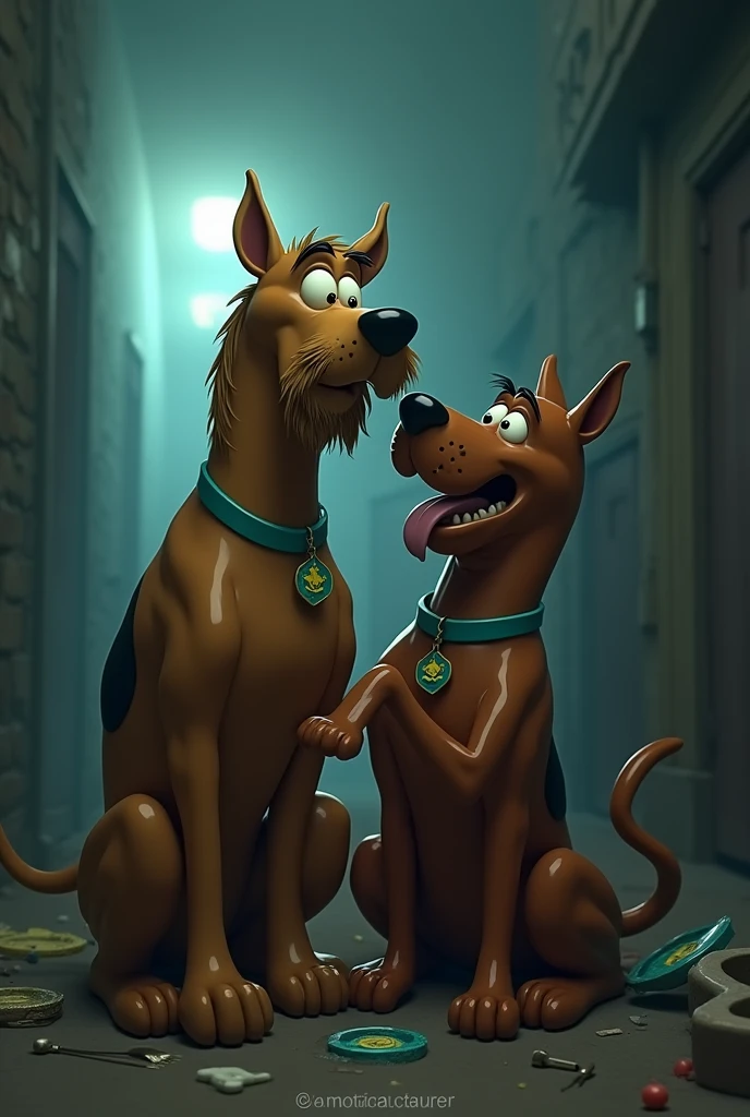 Shaggy and Scooby using drugs