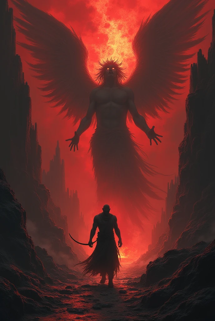 A tragic image of hell where is hell man angel one name is sadaf