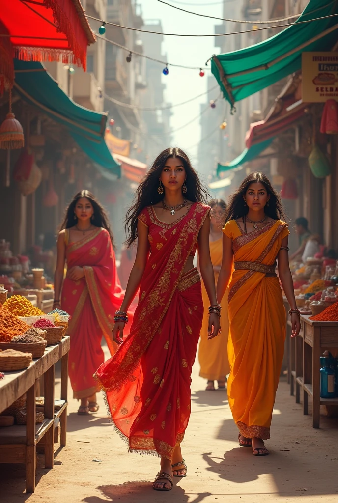 indian girls in market