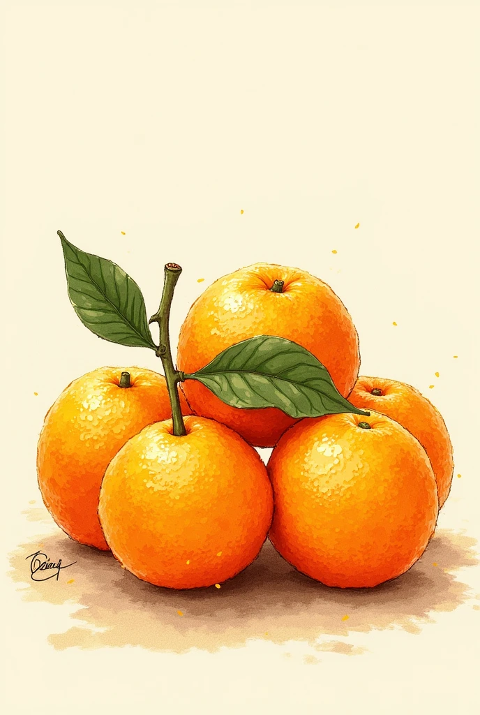Hand drawn oranges - no background