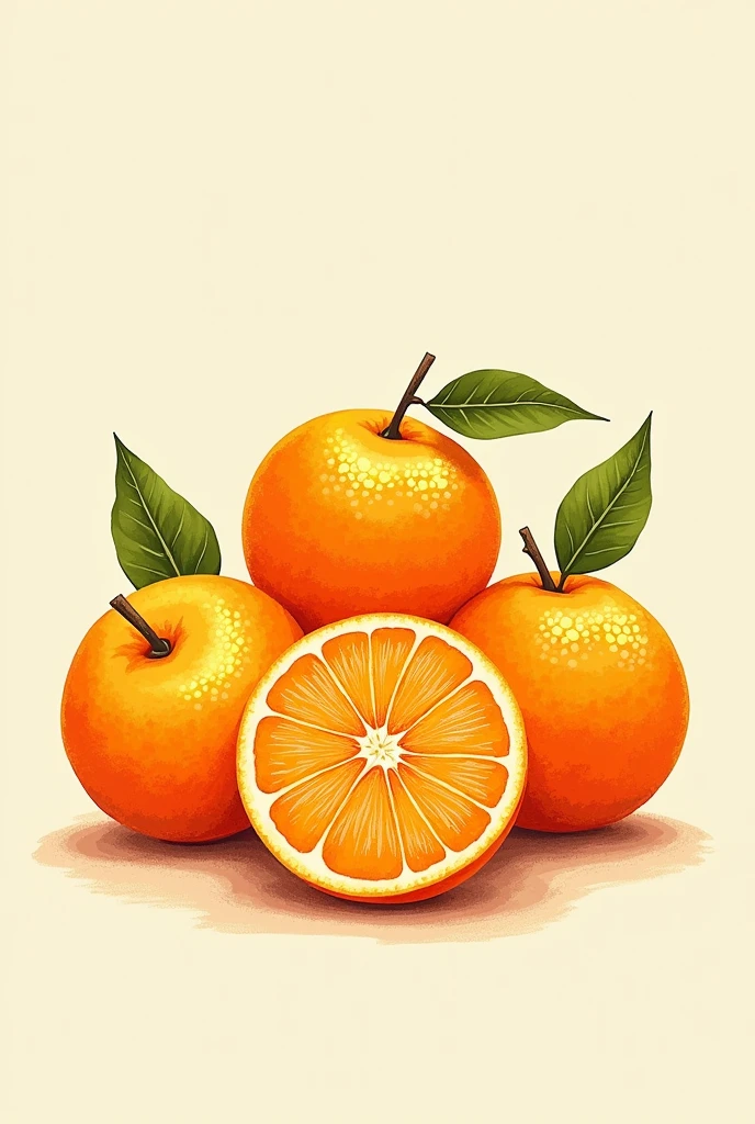 Hand drawn oranges - no background