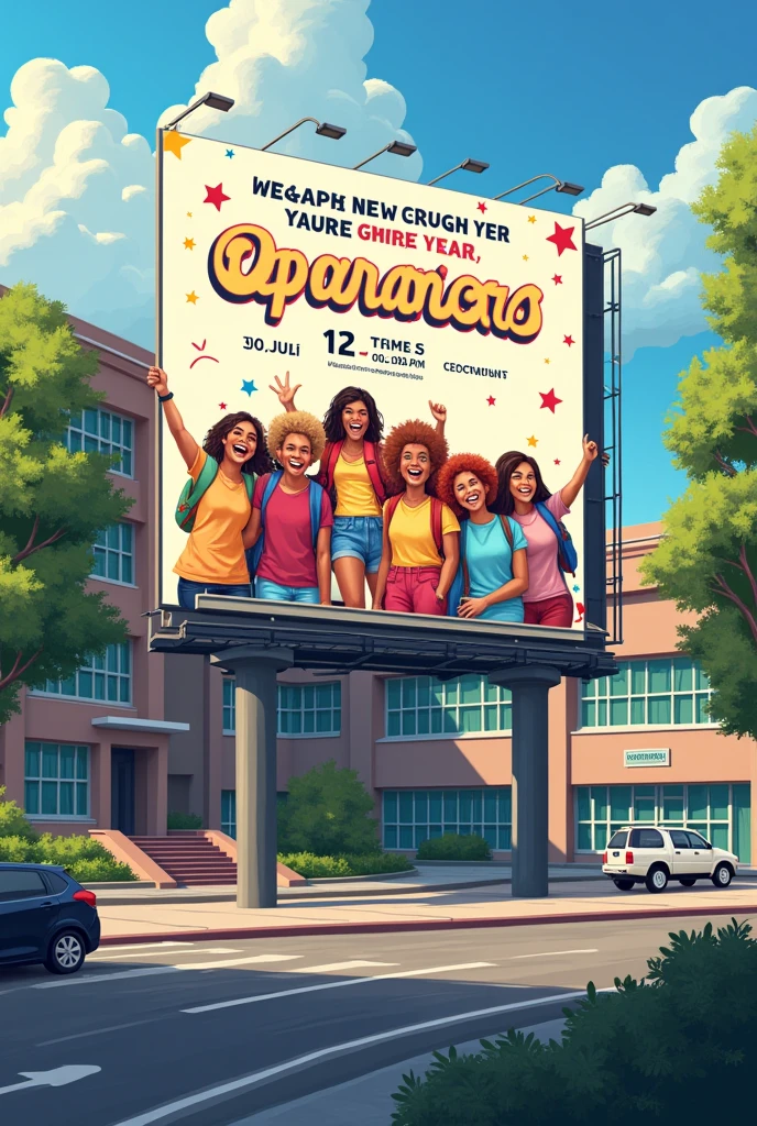 New school year opening ceremony billboard
