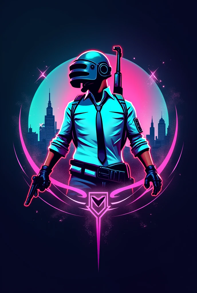 Neon eSports pubg gaming logo
