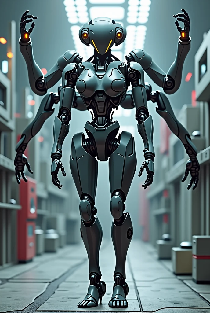 A robot with 6 hands
