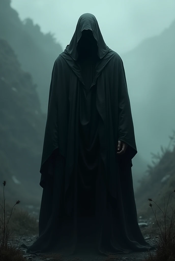 Horror black cape man