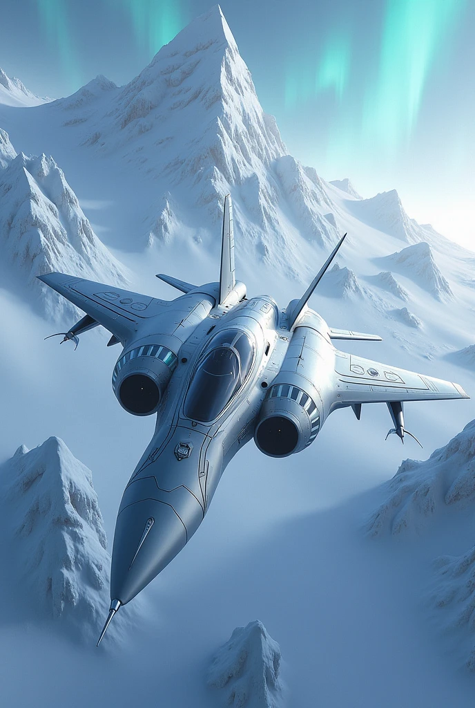 Snow World, Fighter aircraft, sci-fi, futuristic