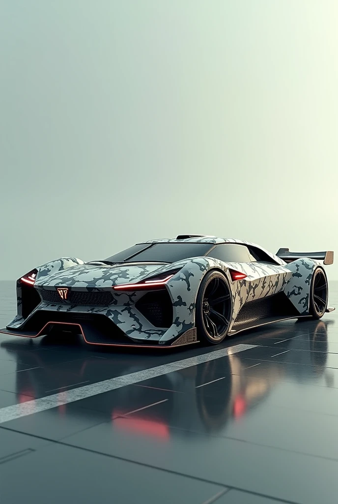 1 Separate car, painted with camouflage paint, Incredibly detailed Octane render, concept design, futuristic car, 3D effect and presence effect, Realistic painting, visual rendering effect, гиперреалистичный рендер Octane 4k, Highly detailed, super detailed Octane render, Camouflage scheme, bright colors, Highly Detailed Features, Insanely ultra realistic, insanely photo realistic, Insanely high overall quality, insanely high detail, insanely high overall resolution, Insanely high overall sharpness, Insanely high overall quality текстур,