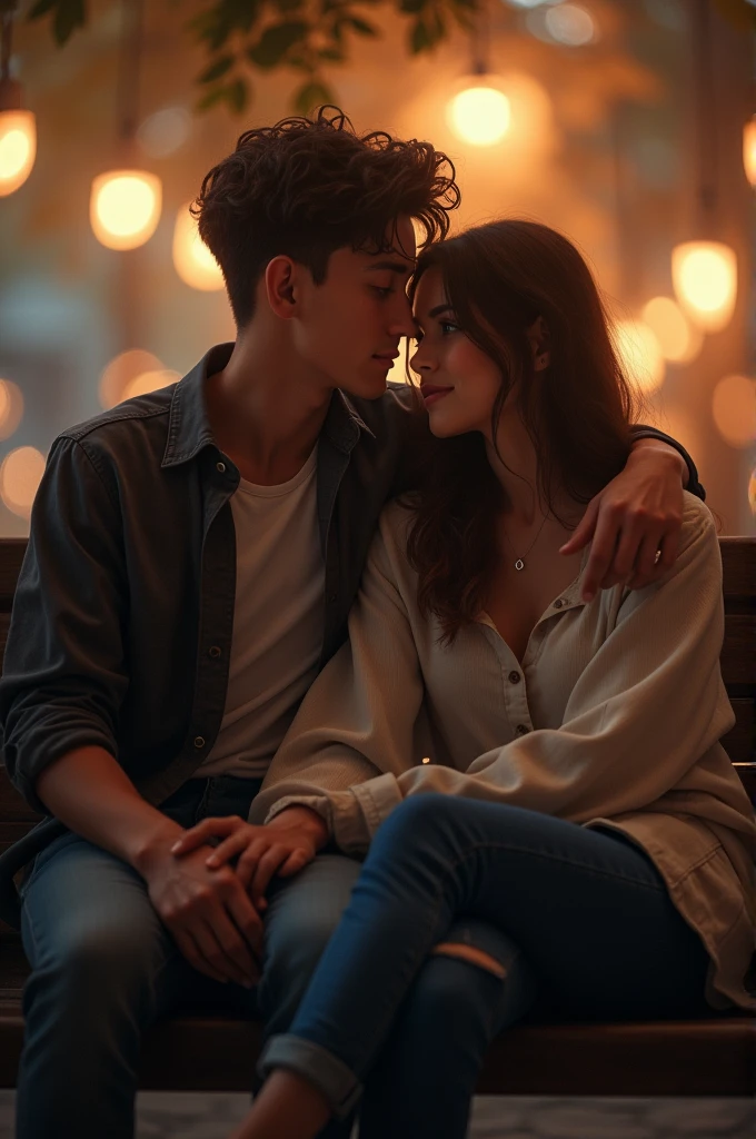 Make them sit toghather and boy hand on girl shoulder