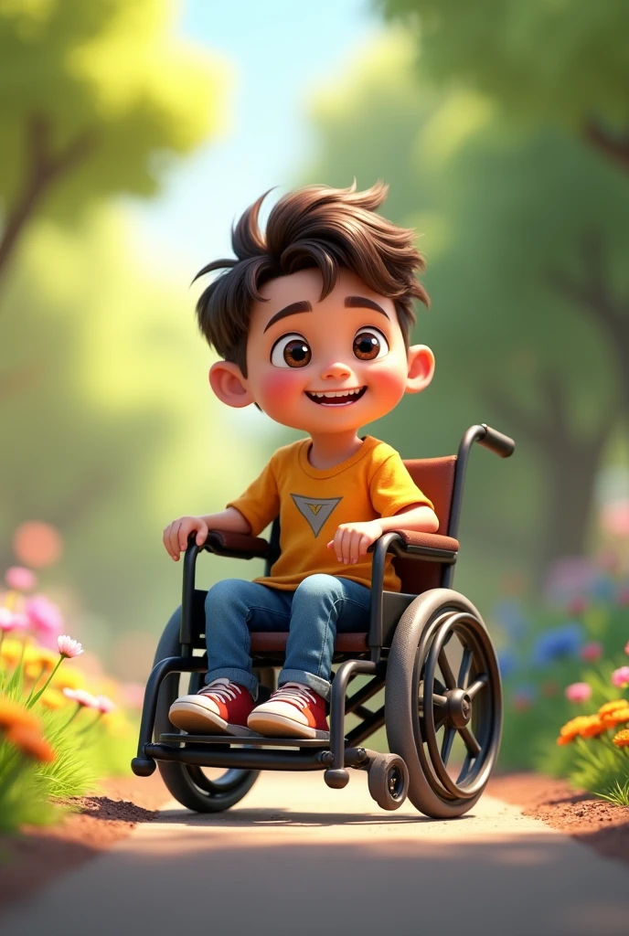 Boy in a wheelchair 