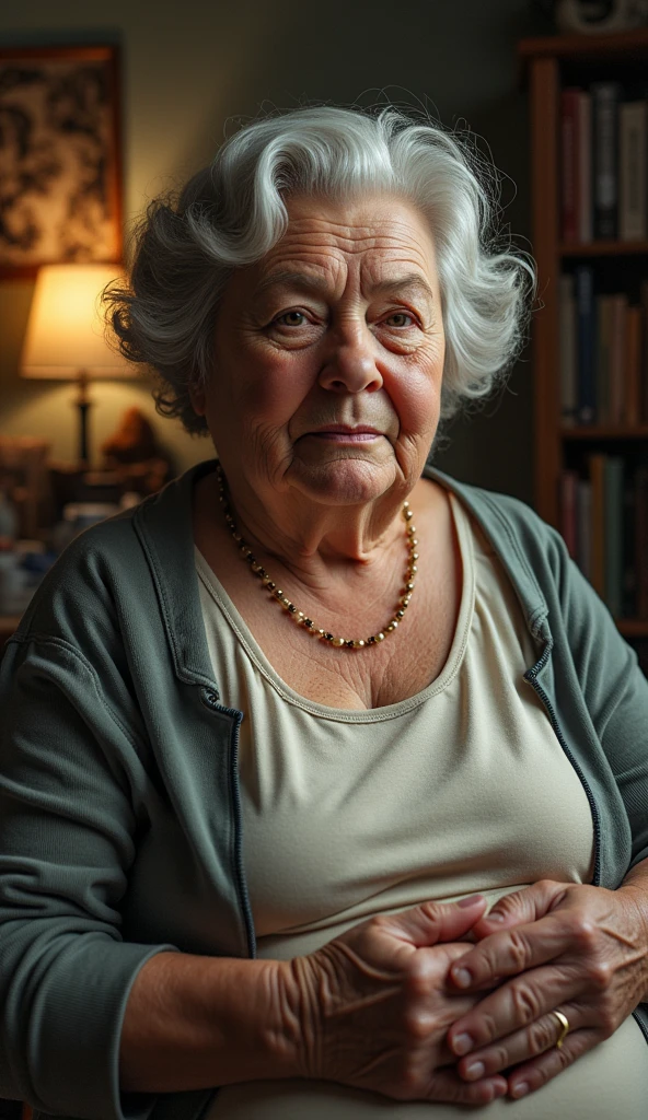 Older fatty women over 80 room1 girl, Breasts 
