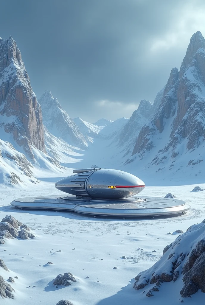 Snow World, Transporter, sci-fi, futuristic
