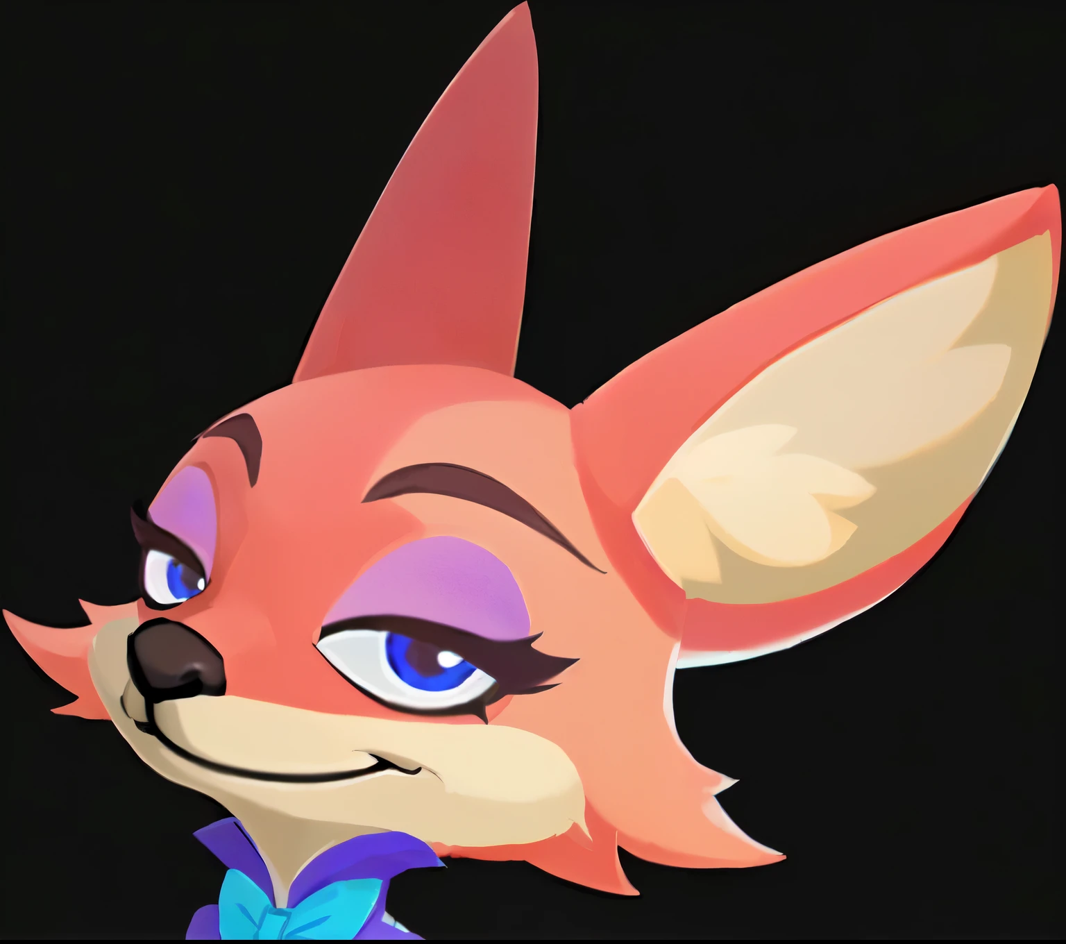 There is a cartoon fox wearing a bow tie, Fox Tonic, stylized fox look, Anthropomorphic fox portrait, Sly, furaffinity fursona, Disney style furry, Stylized shadows, furaffity, cunning expression, Crash Bandicoot art style, Zootopia style, wireless, Cartoon Shading