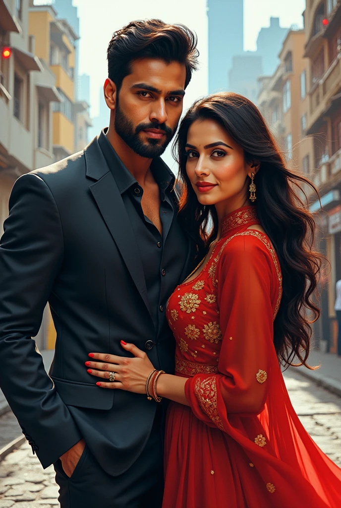 Manny singh with Pooja Bisht
