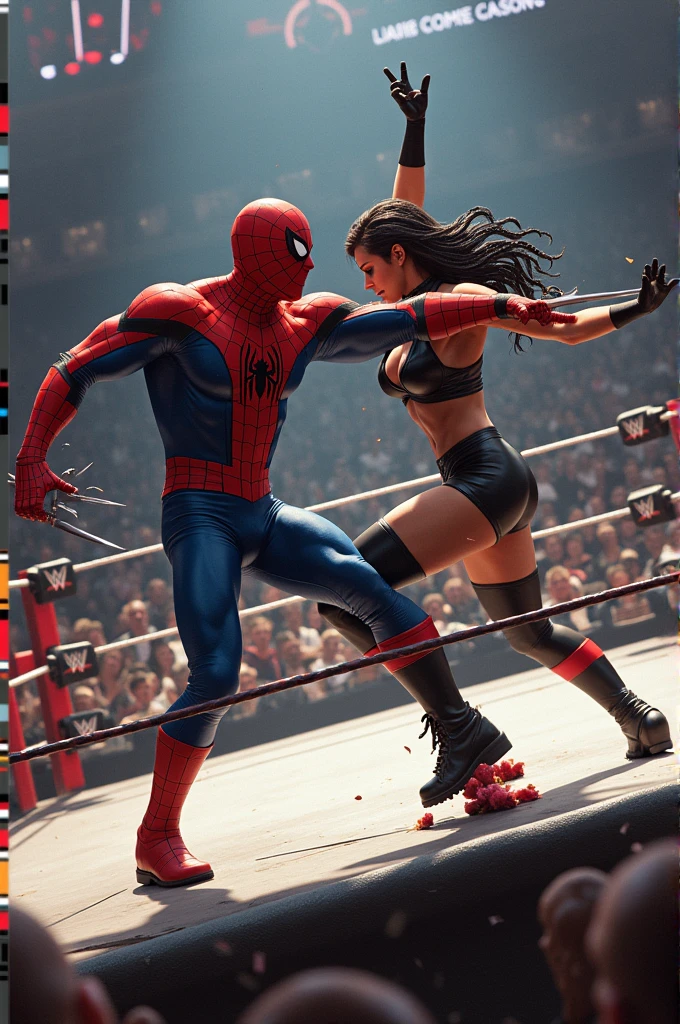 Spider man vs elektra WWE match