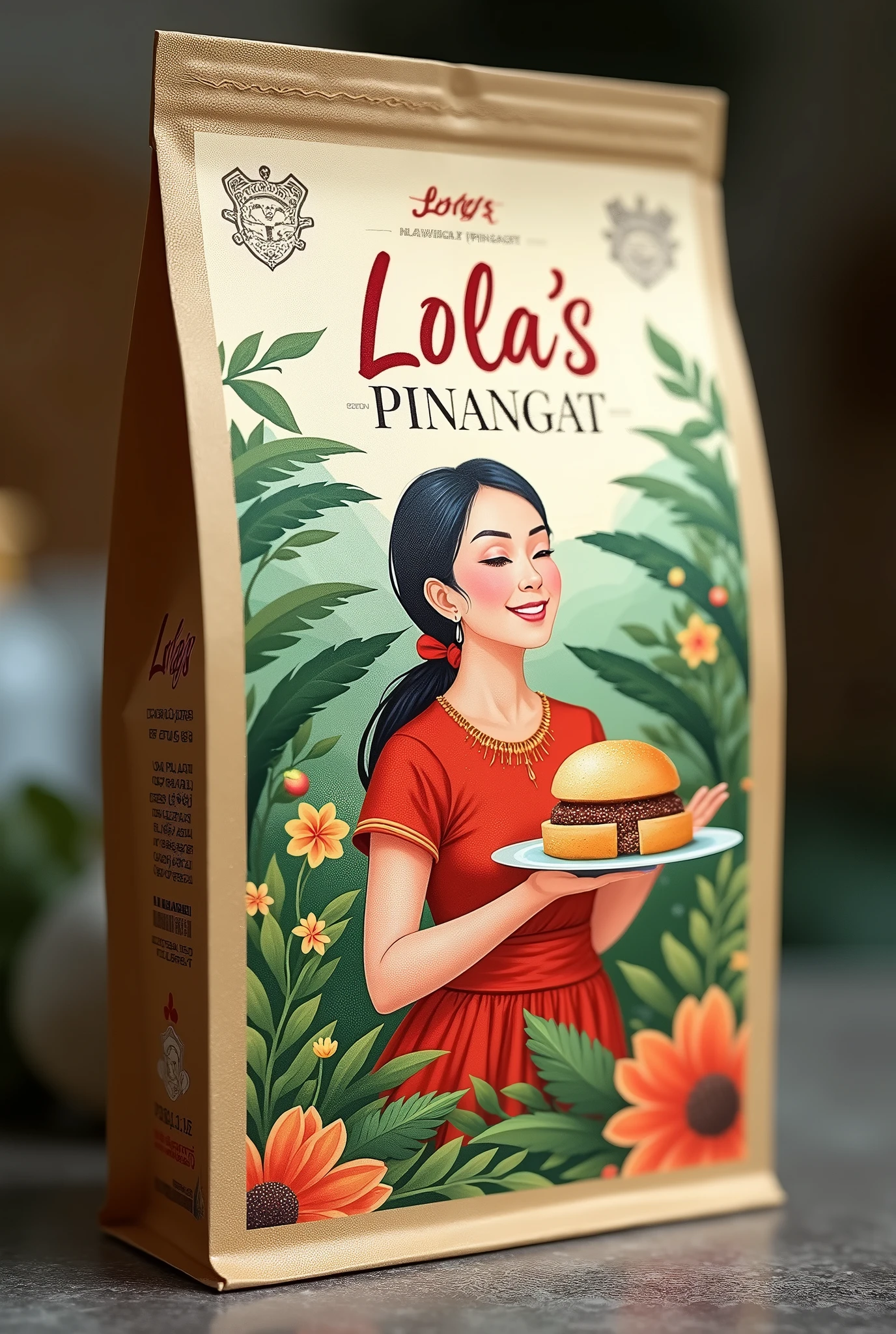 Create a logo packaging about Lola's pinangat