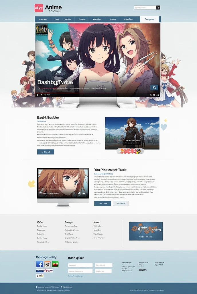 Create s blueprint video of a anime site for watching anime