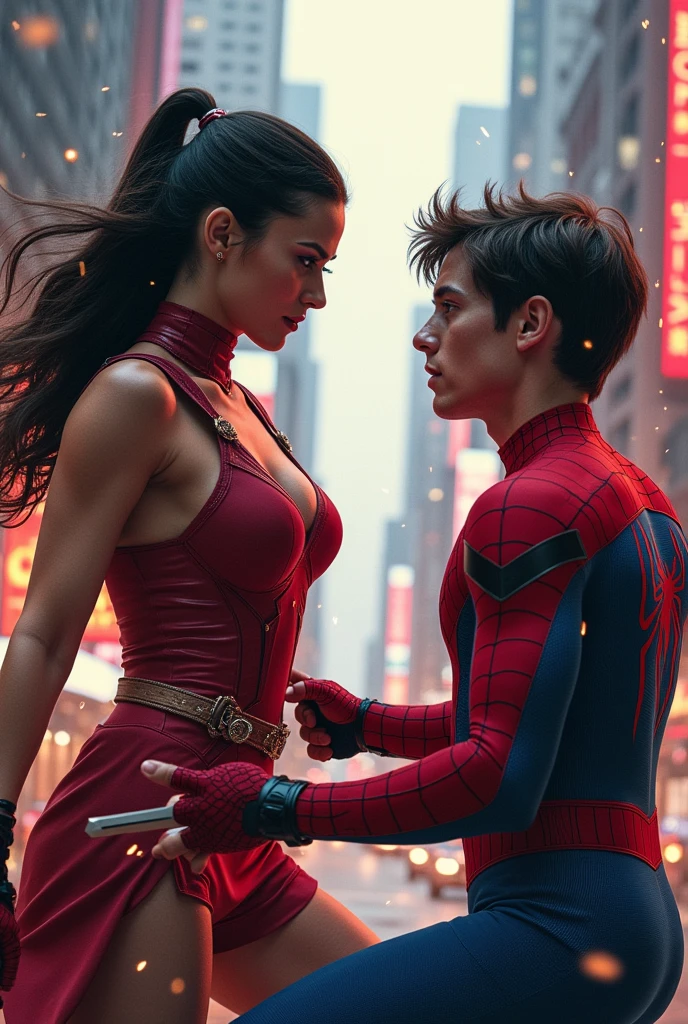Elektra spin spider man(tom holland)
