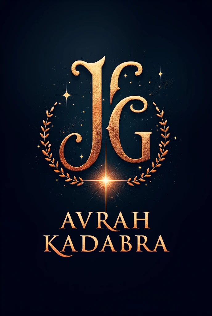 Logo, name avrah kadabra, Slogan "your desires, our magic, ideas that come to life" to put the initials J and G, and the astrological sign Taurus and Leo