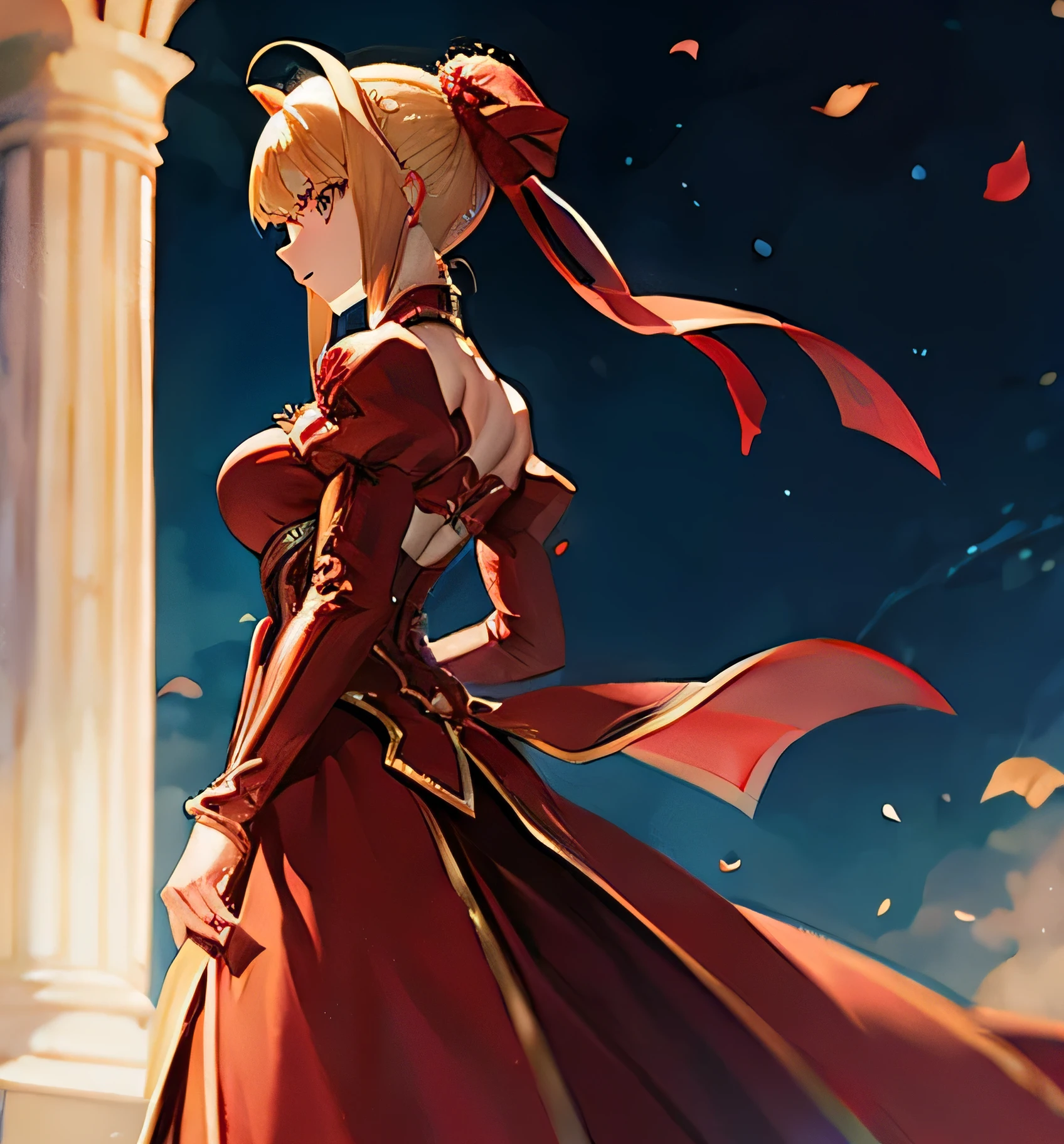 Fate Nero Claudius Crimson Dress Beauty
