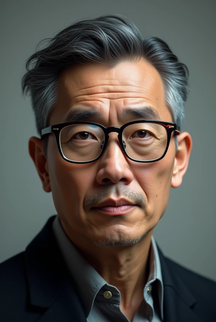 Asian male portrait with glasses