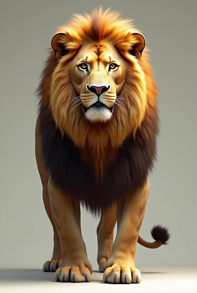 Lion realistic front 