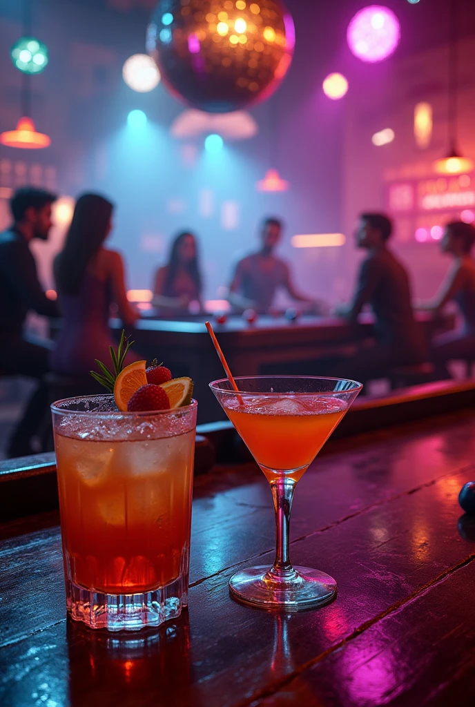 Disco drinks realistic billiards