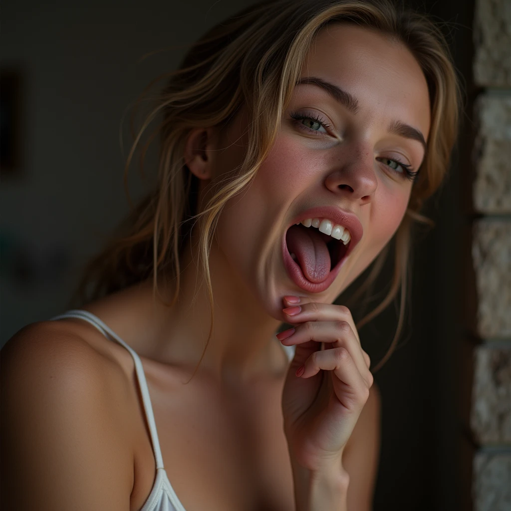 A girl sucking dick