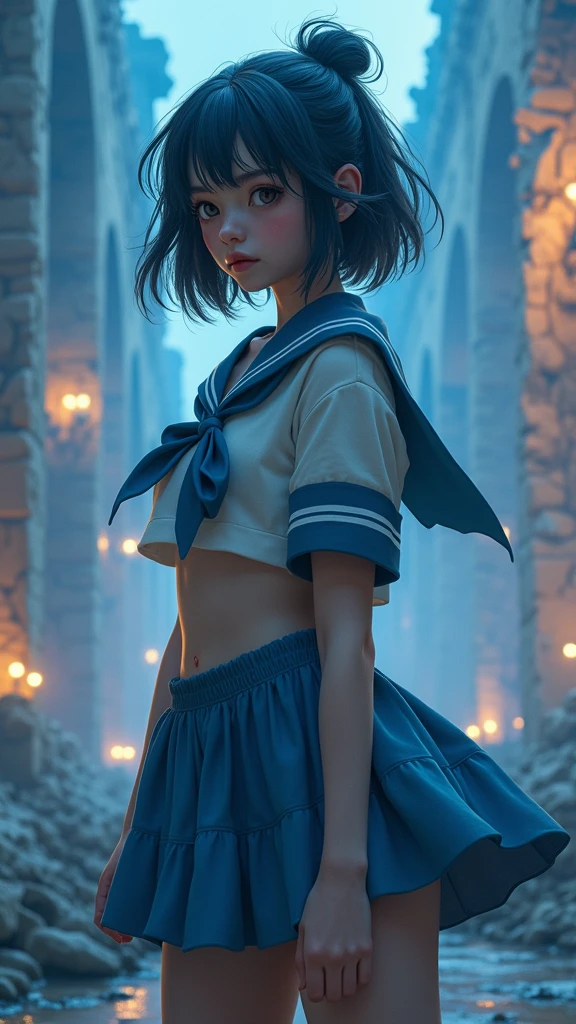 two girls dressed in sailor costumes standing next to each other, extremely detailed artgerm, ilya kuvshinov and artgerm, artgerm jsc, artgerm and lois van baarle, by Sailor Moon, wlop and sakimichan, artgerm. high detail, in style of artgerm, artgerm style, high quality, (RAW photo, best quality), (realistic, photorealistic: 1.4), (extremely delicate and beautiful: 1.4), amazing, fine details, masterpiece, ultra detailed, high resolution, best illustration, best shadow, intricate, ( extremely intricate: 1.2), (exquisitely detailed skin), cinematic light, perfect anatomy, (cool color: 1.4), sharp focus, 8k UHD, DSLR, (Fujifilm XT3),(Sailor Jupiter:1.4), (Sailor Mercury:1.4), ,(Fondo de ruinas de mazmorra en ruinas piedras grandes :1.4 ), (Sailor moon Jupiter:V2.1), (Sailor moon Mercury:V2.1), (estilo cinematográfico :1.4), (efectos cinematográfico :1.4), (colores cinematográfico), Epic Fantasy Art Style HD, 4K fantasy art, epic fantasy digital art style, epic fantasy art style, Fantasy Woman, epic fantasy art portrait, Epic fantasy style, hyperrealistic fantasy art, hd fantasy art, Epic fantasy character art, epic fantasy art, in style of dark fantasy art, epic fantasy digital art