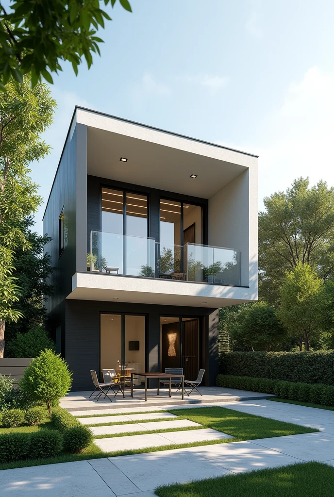 rendering of a modern residential townhouse, professional render, wide angle exterior 2023, highly detailed render, high quality rendering, realistic render, architectural render, high-quality render, detailed rendering, hyper-realistic render, hyper - realistic render, very realistic 3 d render, high render, realistic rendering, very realistic render