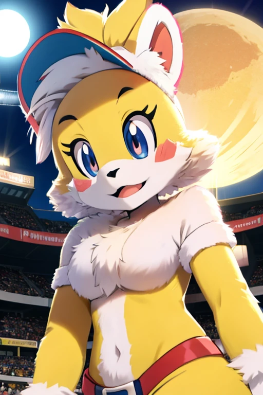 Furry female monkey alola pokemon sun and moon fursuit mascot baseball style 