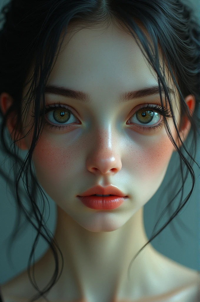 Female with male's eyes