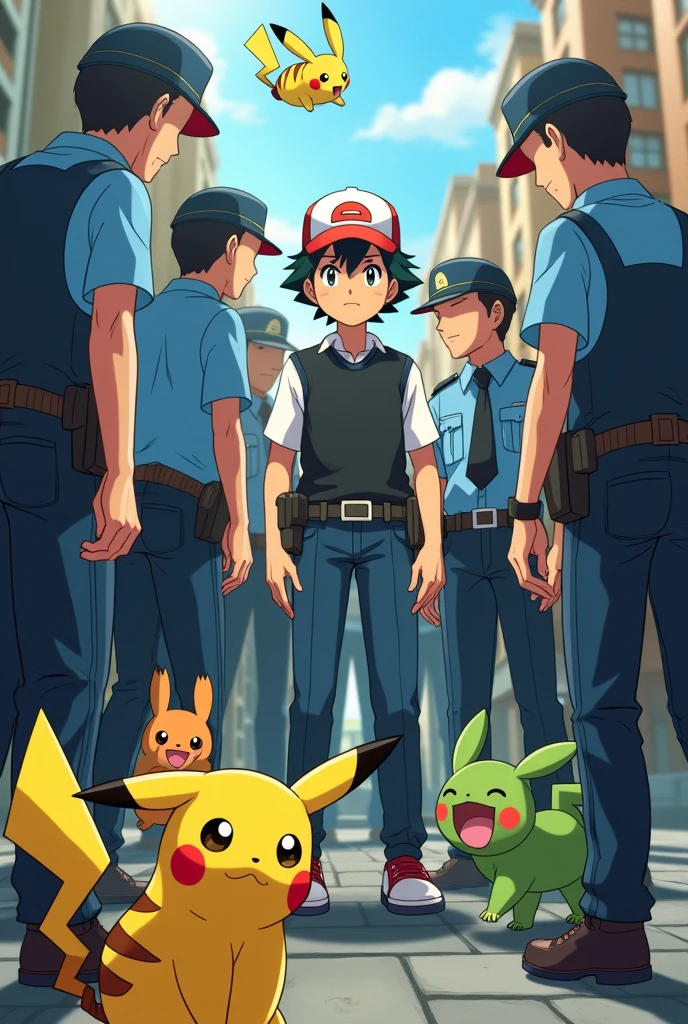 Ash Ketchum arrested for keeping animals in captivity( the police are releasing the animals)