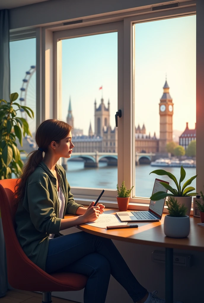 Student Study in london in better condition and he is happy . Show london.