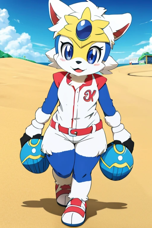 Furry female pigeon alola pokemon sun and moon fursuit mascot baseball style
