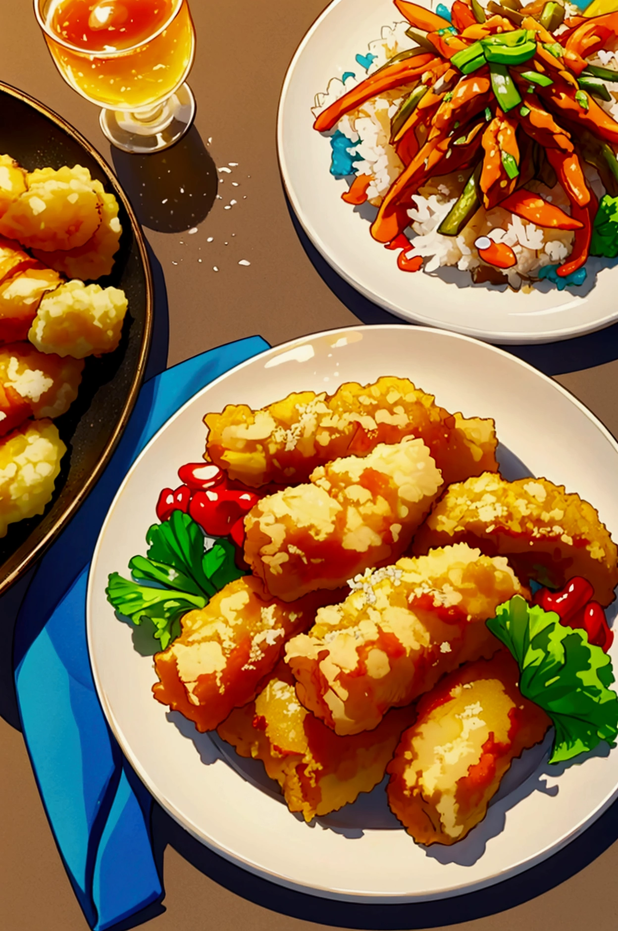Create highly realistic homemade dishes, Japan tempura, I don't want it to look more real.