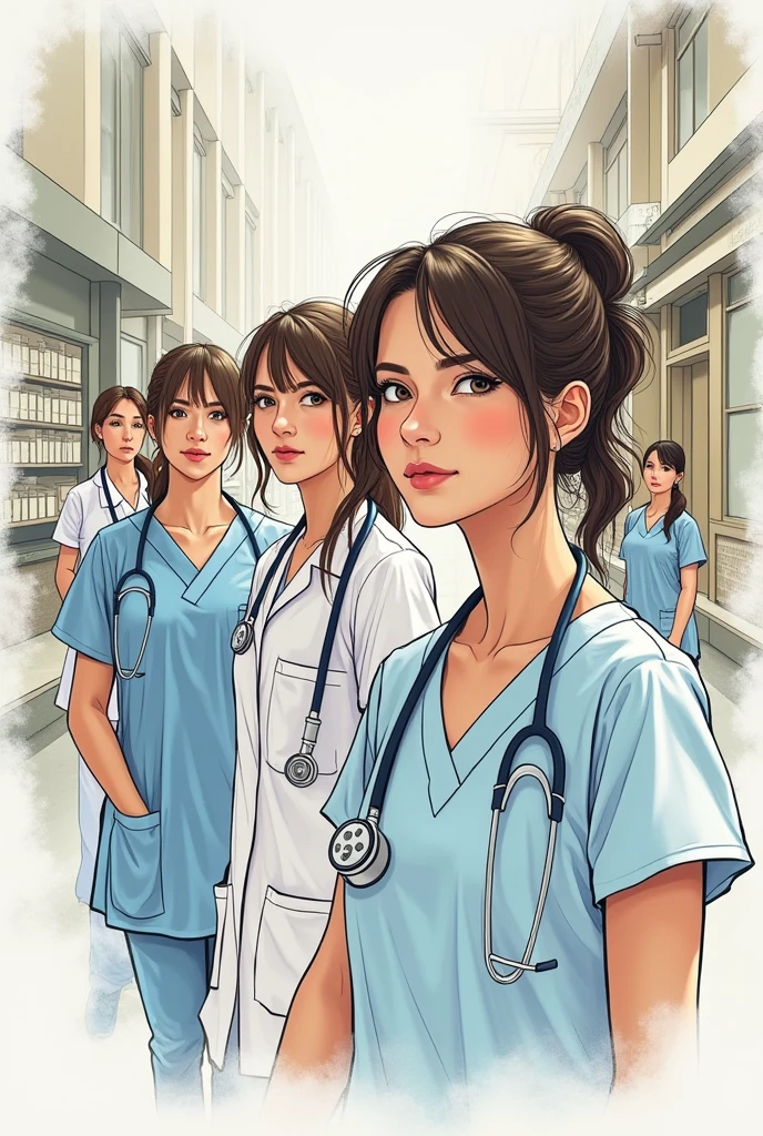Sketch-themed image derived from the nursing school