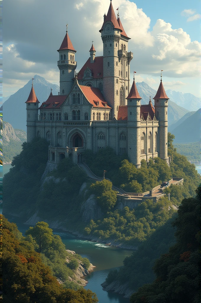 The castle centre of a castle in the Old Middle Ages