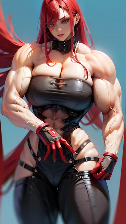 Mulher de biquíni preto e homem mic de camisa branca, homemfraco e mic, físico magro e mic, Very beauthful. , ,weak and defenseless man, físico mic, , muscular ultraviolent woman, muscular and scary, absurdly huge physique, big muscles, extremely muscular woman,, make her step on a man, mic, Red hair, Red hair e olhos azuis,